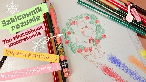 Simple Christmas ✏️Moomin troll 🌟🎄Art ASMR 🙂