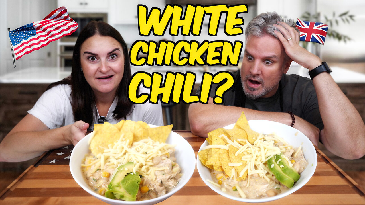 Brits Discover WHITE CHICKEN CHILI for the First Time! 🇺🇸 (This Might Blow My Head Off 😳)