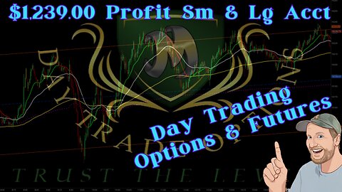 $1,239.00 Profit! Live Options Trading Recap Sm & LG Acct.