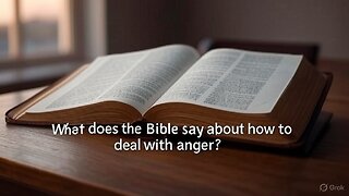 What does the Bible say about how to deal with anger?