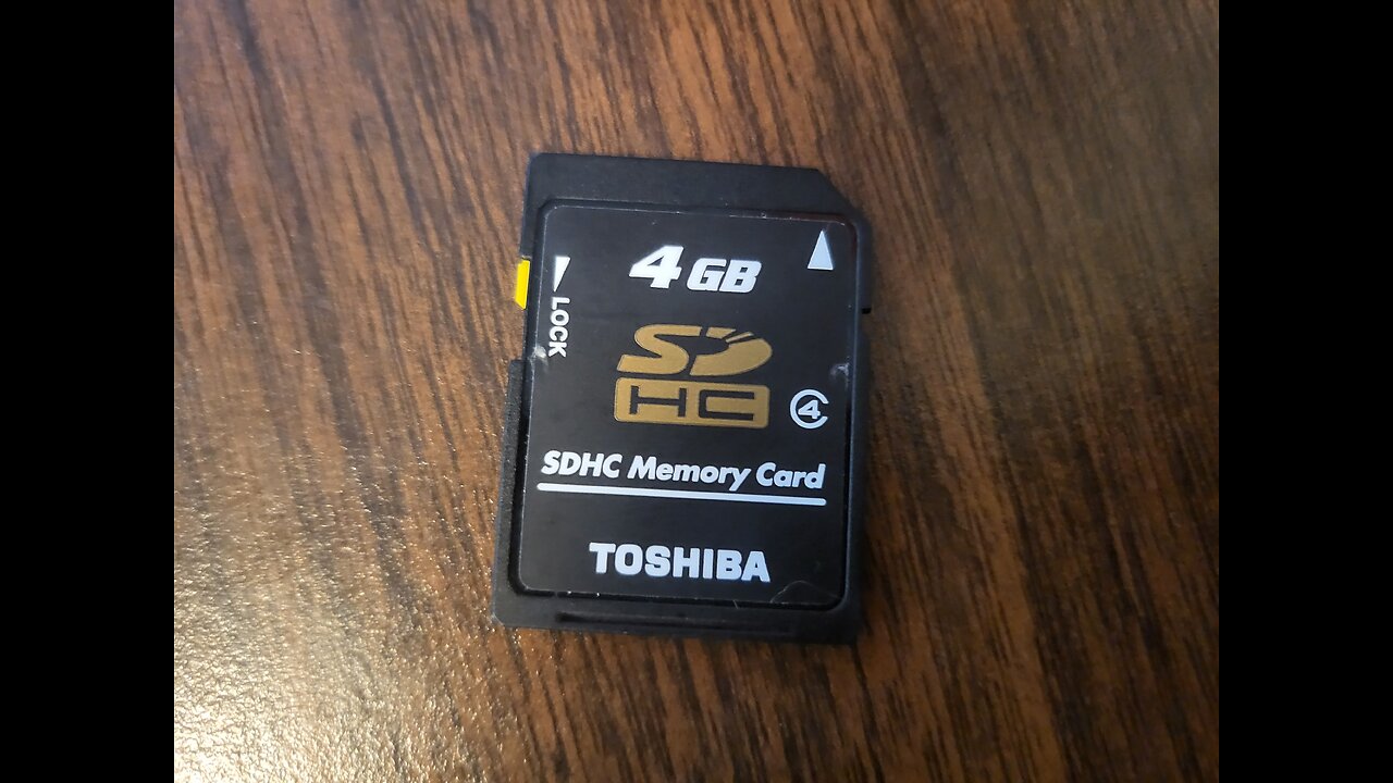 I bought a 4GB SD memory card