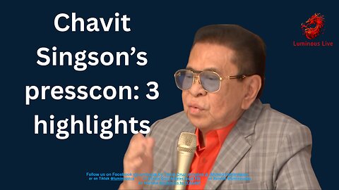 Chavit Singson's Press con today