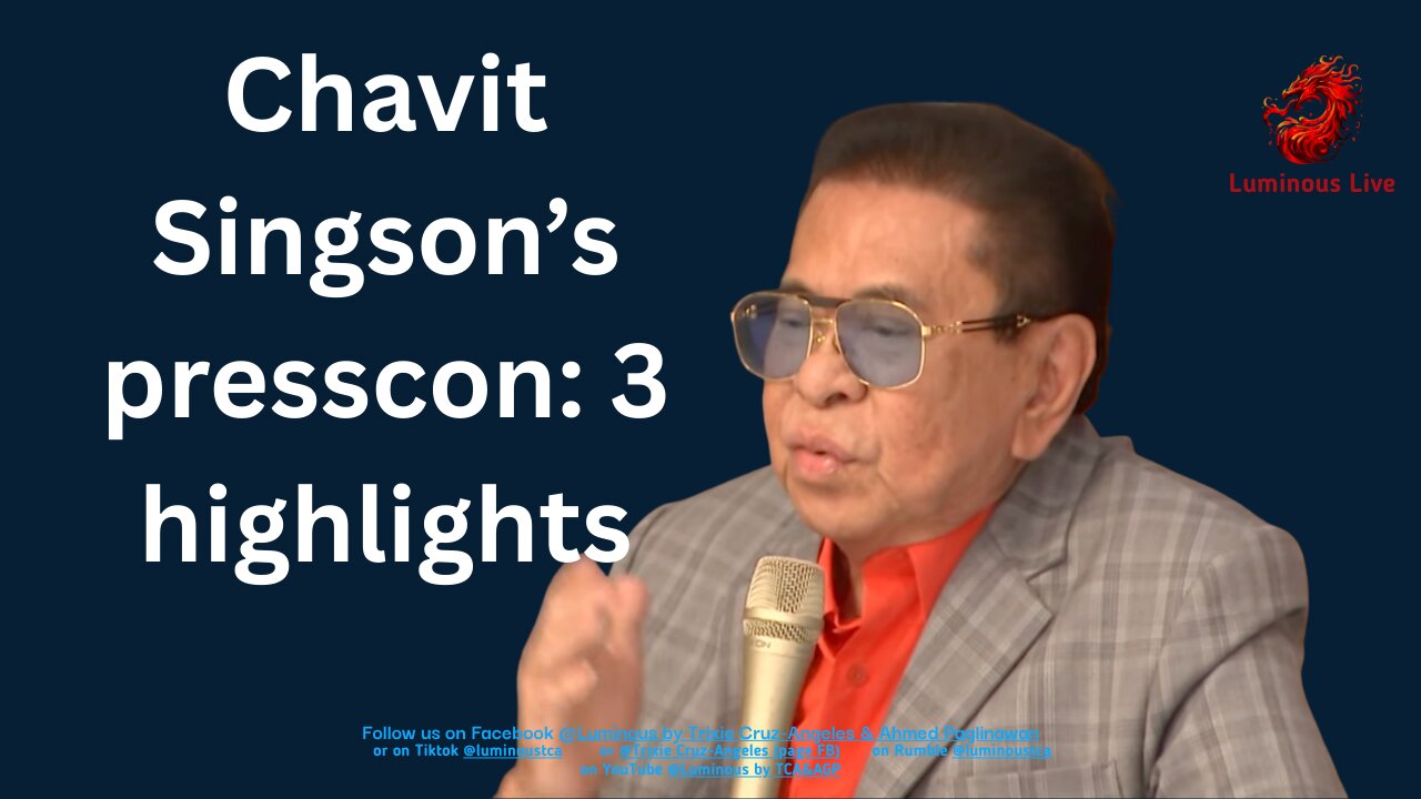 Chavit Singson's Press con today