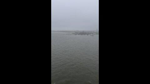 New York City Statue of Liberty Fog Norwegian Getaway