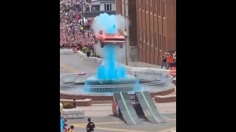 General Lee Ramps A Fountain