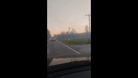 footage of the smoke from the fire on I530 Arkansas