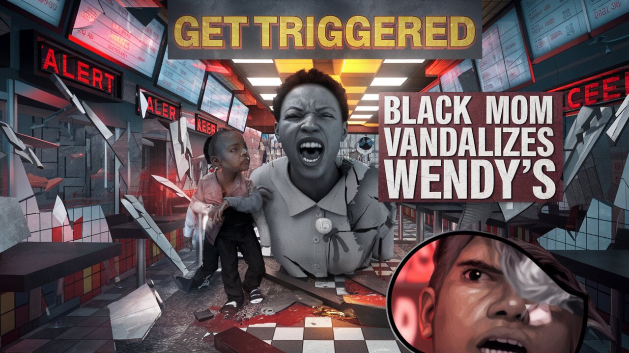Get Triggered- Ghetto Ninja Woman Vandalized Wendy's In Front of Child