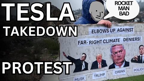 More "Elbows Up" Tesla/Elon Musk DOGE protests... in Canada?