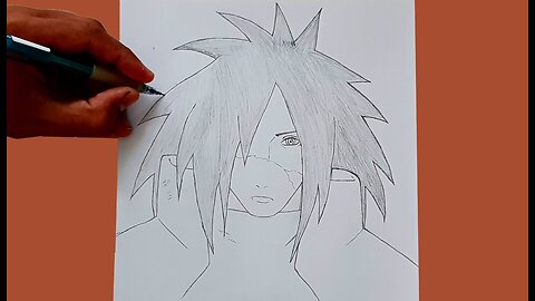 how to draw Madara Uchiha step by step ｜ anime drawing
