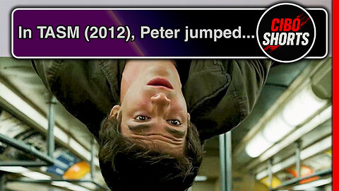 In TASM (2012), Peter jumped and stuck to the ceiling