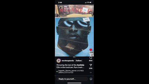 Throwing Sean “Baby Oil” Combs’s albums in the trash 😂🤣
