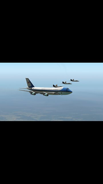 Donald Trump's Air force one Spotted Escorted By Qatar Fighter Jets