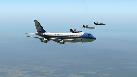 Donald Trump's Air force one Spotted Escorted By Qatar Fighter Jets