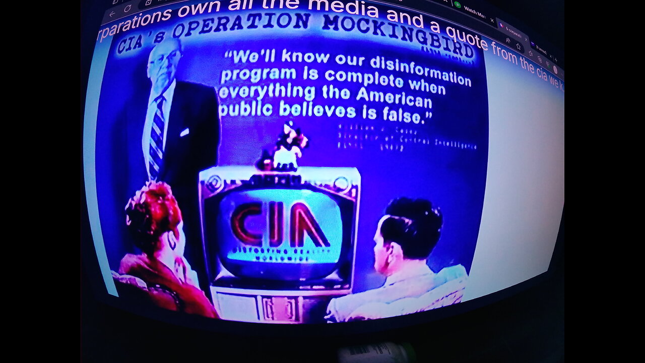 5 corporations own almost everything including the media and all these platforms like rumble