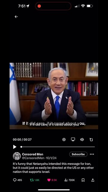 Aimed at Iran, But Hits America: Netanyahu’s Warning Exposes Our Own Israel-First Blindness