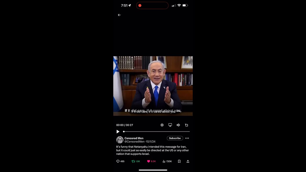 Aimed at Iran, But Hits America: Netanyahu’s Warning Exposes Our Own Israel-First Blindness