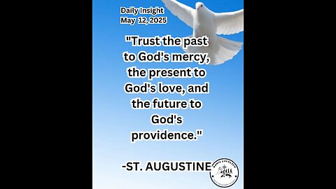 Daily Insight May 12, 2025 #faith #Saints #Insight