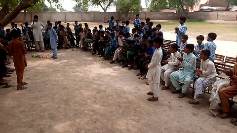 students enjoying ball basket