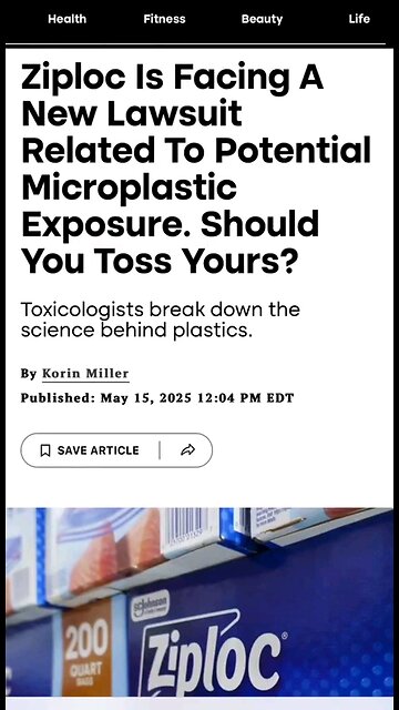 Zip Lock Bags Micro Plastics Causing Dementia