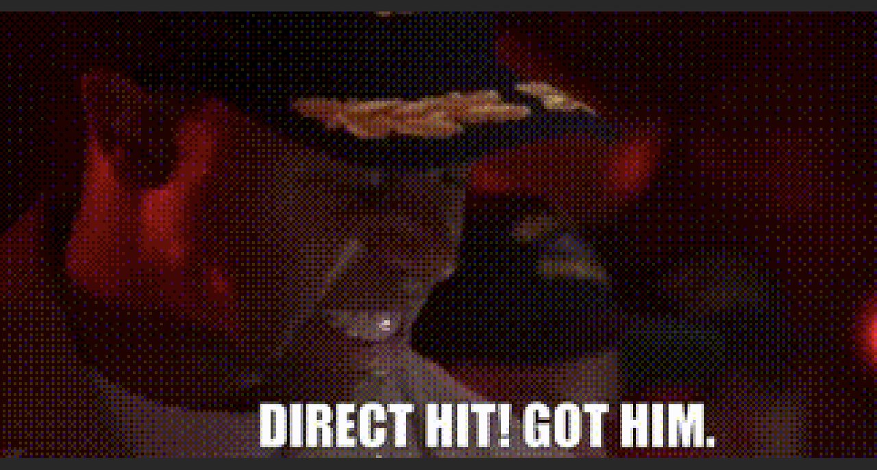 DIRECT HIT: Stopped in his tracks!
