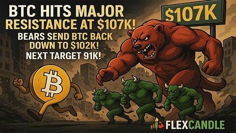 BTC Breakdown Begins? $107K Rejected HARD — Is $91K Next? 🚨 | EPISODE 206