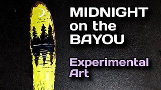 Midnight on the Bayou {Making Paints and Experimental Feather Painting Mica Pigment Technique}