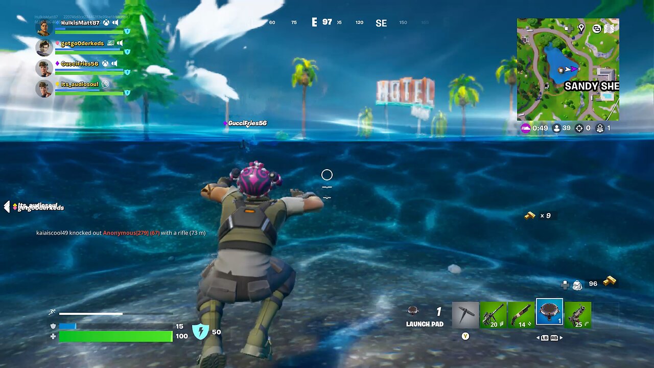 L and Dada playing Fortnite