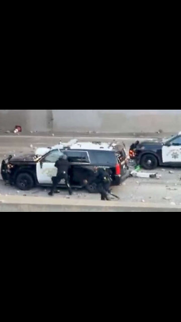 Lefty LA Terrorists Hit Cop in Head With Cinder Block