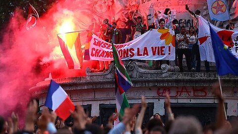 'PARIS' 'FRANCE' IN 'CHAOS. ON THE GROUND INSIDE 'ANTIFA' RIOT! FAR LEFT TAKEOVER THE STREETS OF 'PARIS'