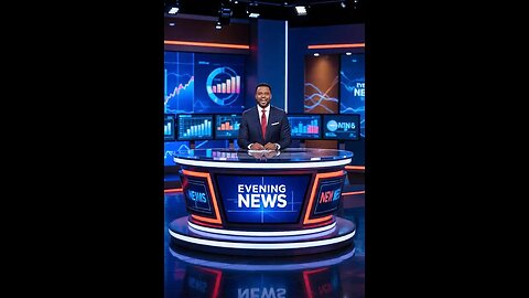 “Evening News Live | Dynamic Anchor & High-Tech Studio Visuals”