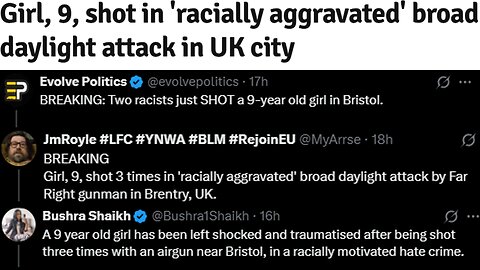 THE LEFT WING IS EASILY TRIGGERED BY RACIALLY MOTIVATED (RACE BAIT) HEADLINES