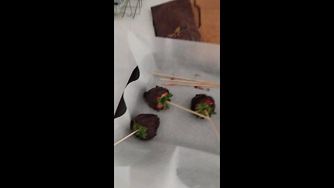 finished chocolate covered strawberry