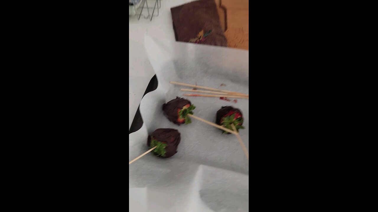 finished chocolate covered strawberry