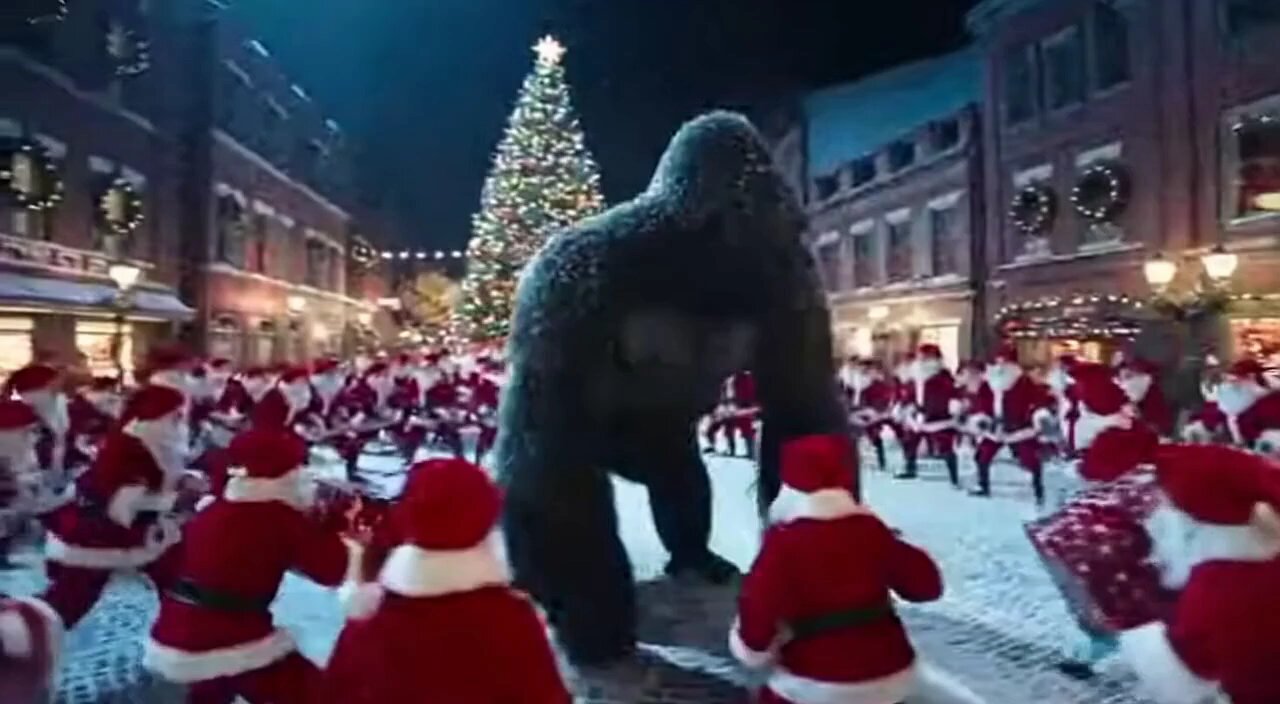 100 Santa 🎅 🆚 1 Gorilla 🦍 [SORA]