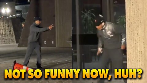 Bro really thought it was hilarious to act like he was pointing a gun at DHS officers...