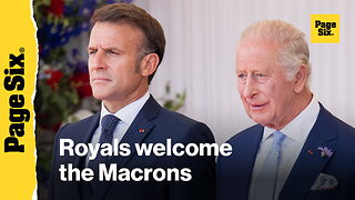 Royals welcome French President Emmanuel Macron and his wife Brigitte to Windsor Castle