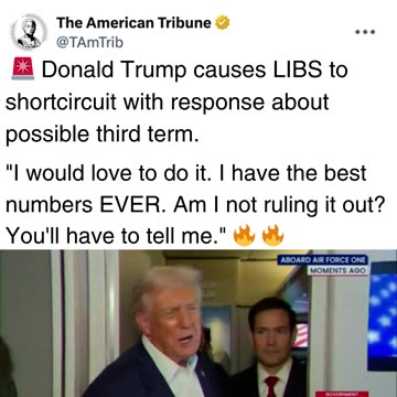 Trump Has Very Entertaining Reaction to Theory about How He Might Run for a Third Term