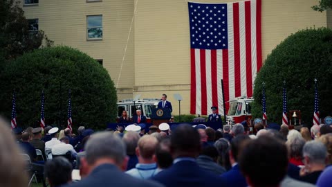 President Trump, The First Lady and Secretary of War attend the Pentagon 9_11 Memorial