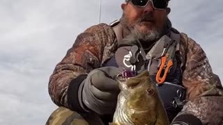 Big Smallmouth on Thomas Custom Painted Lures, Skywalker Crankbait!