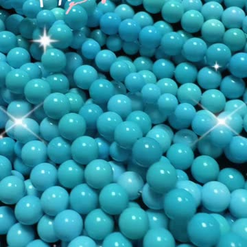 20250726-9 Natural Original Sterling Treatment Sleeping Beauty Turquoise Bead Strand Hide