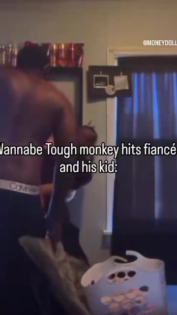 Black beats his girlfriend and child