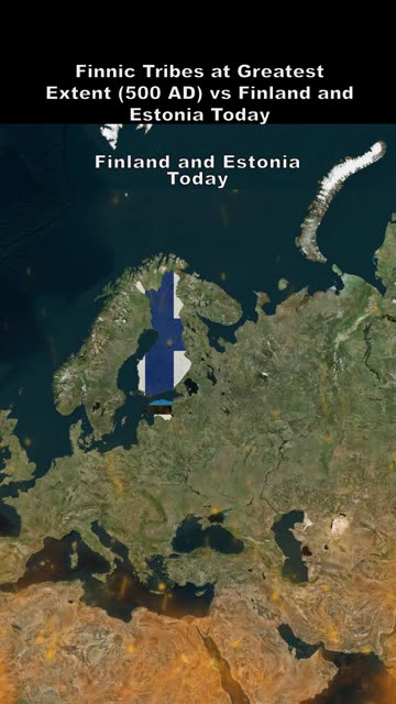 Finnic Tribes at Greatest Extent (500 AD) vs Finland and Estonia Today-2