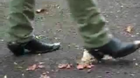 Hot Dog Crushed Under Cow Boy Boots - Male Content