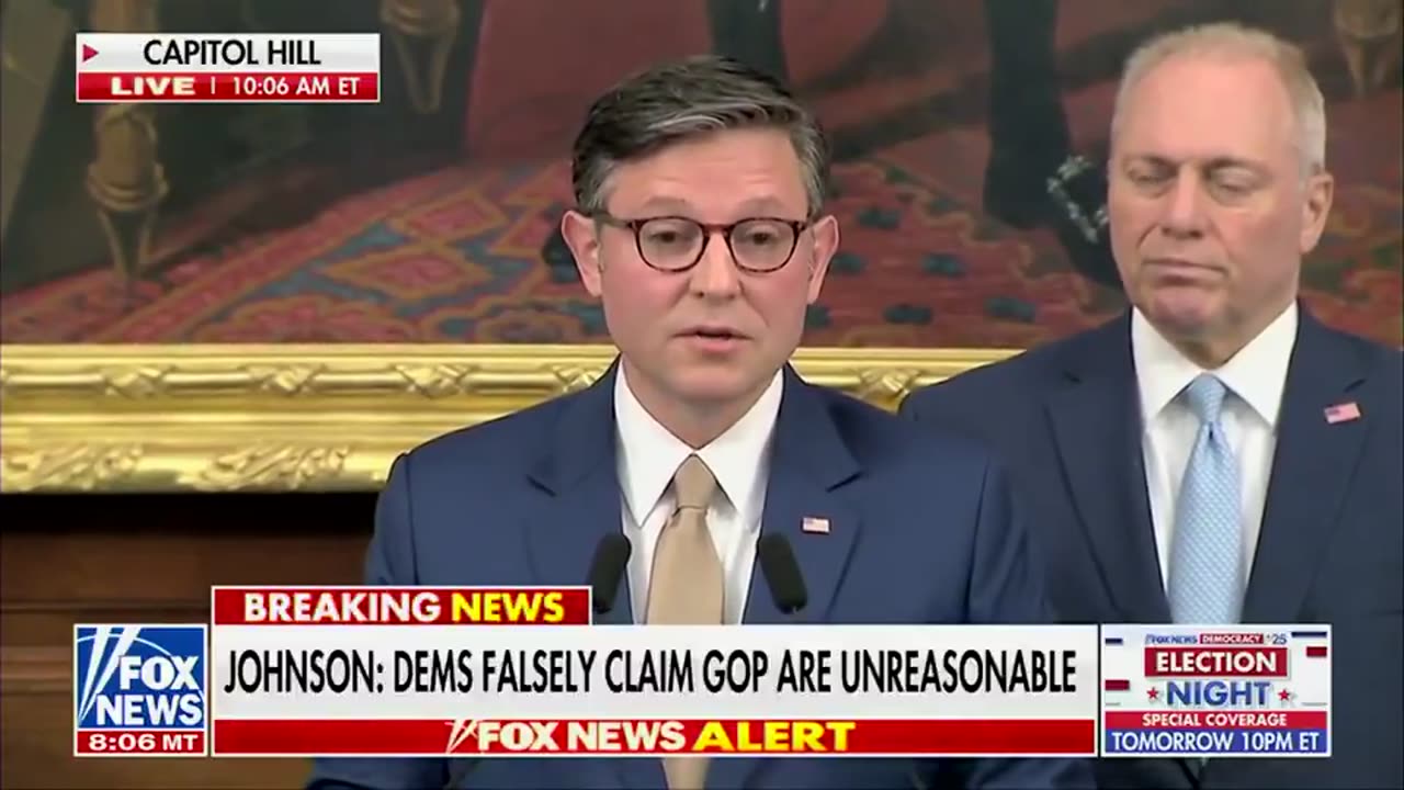 Once again, Spkr Johnson discloses the results of today's vote on the shutdown