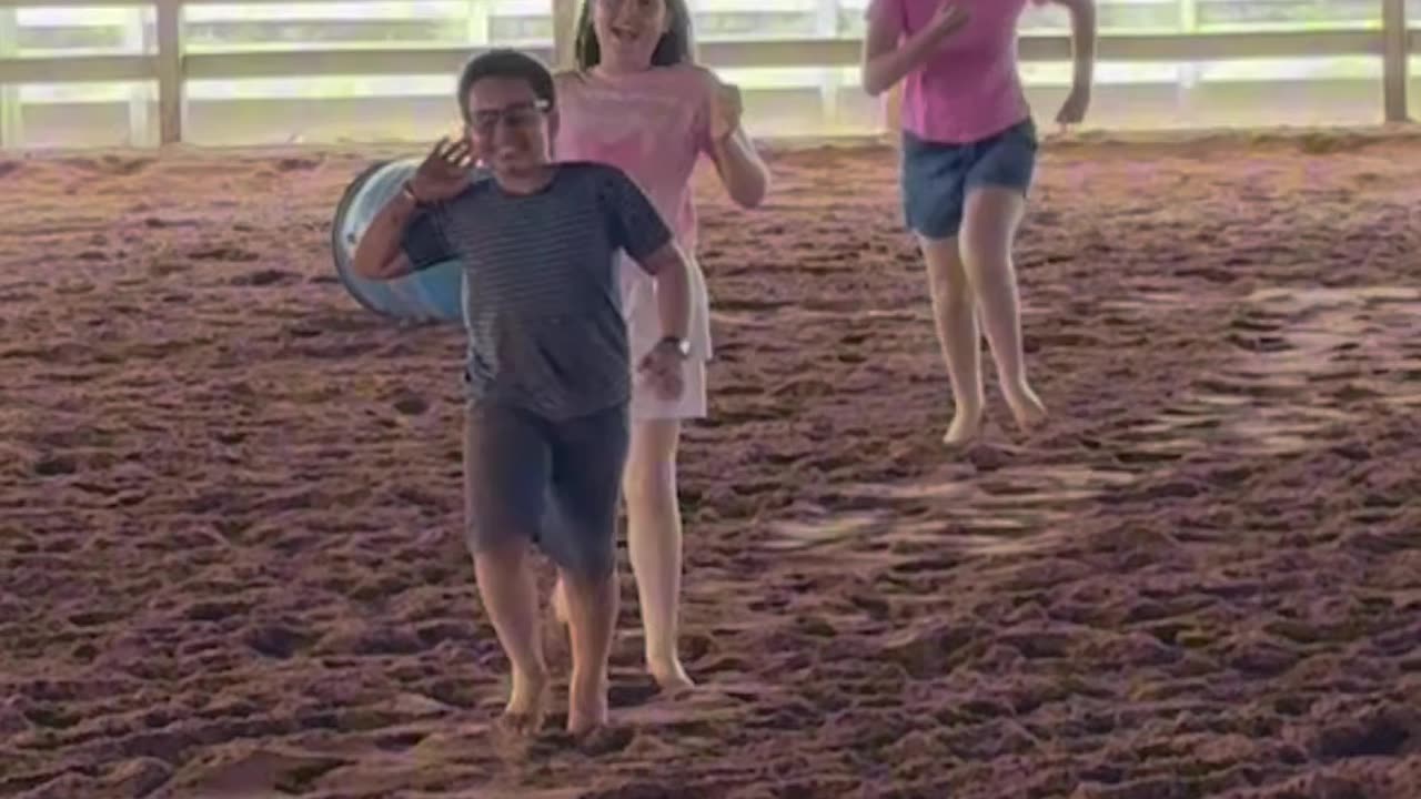 Kid Get's Trampled by a Calf