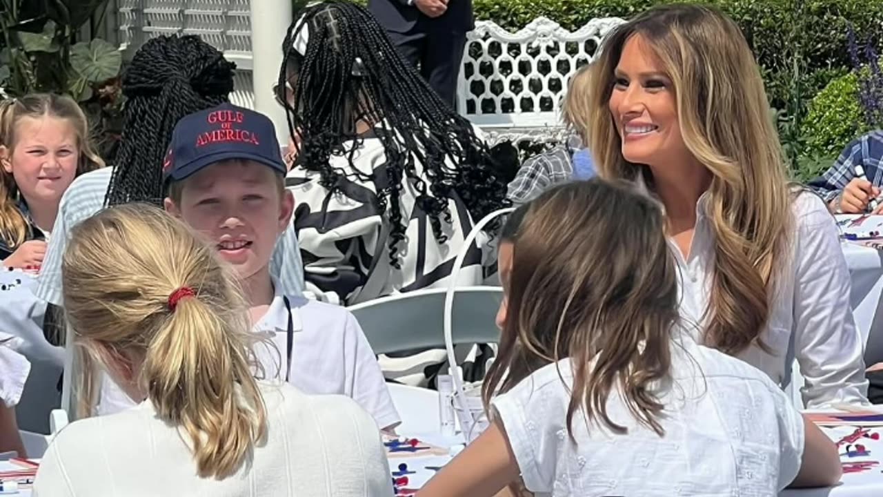 US First Lady welcomes children to work with children on day