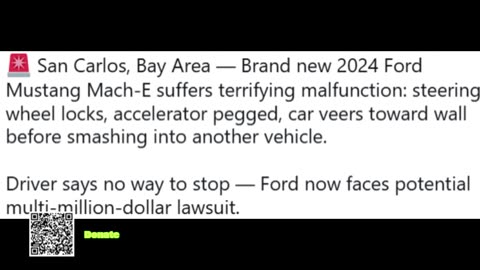 ELECTRIC FORD MUSTANG MACH-E LOSES CONTROL ON HIGHWAY