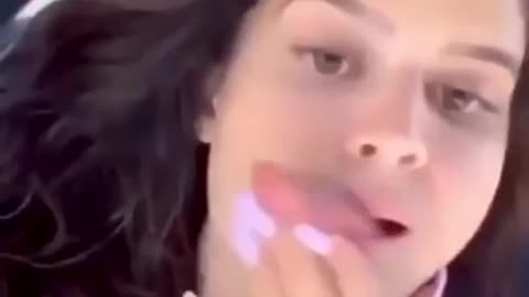 This woman can touch her eyes with her tongue.