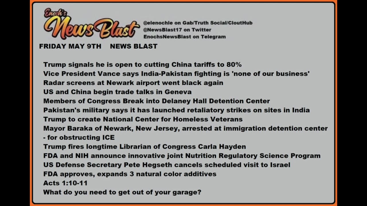 Friday May 9, 2025 News Blast