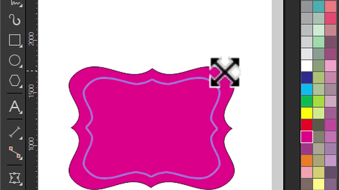 How to draw a name label frame in CorelDraw